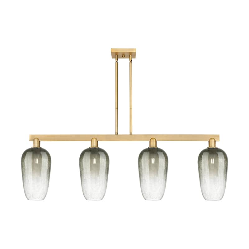 Innovations Lighting 716-4I-16-48 Brookhaven Flute Linear Brookhaven - Brushed Brass / Slate