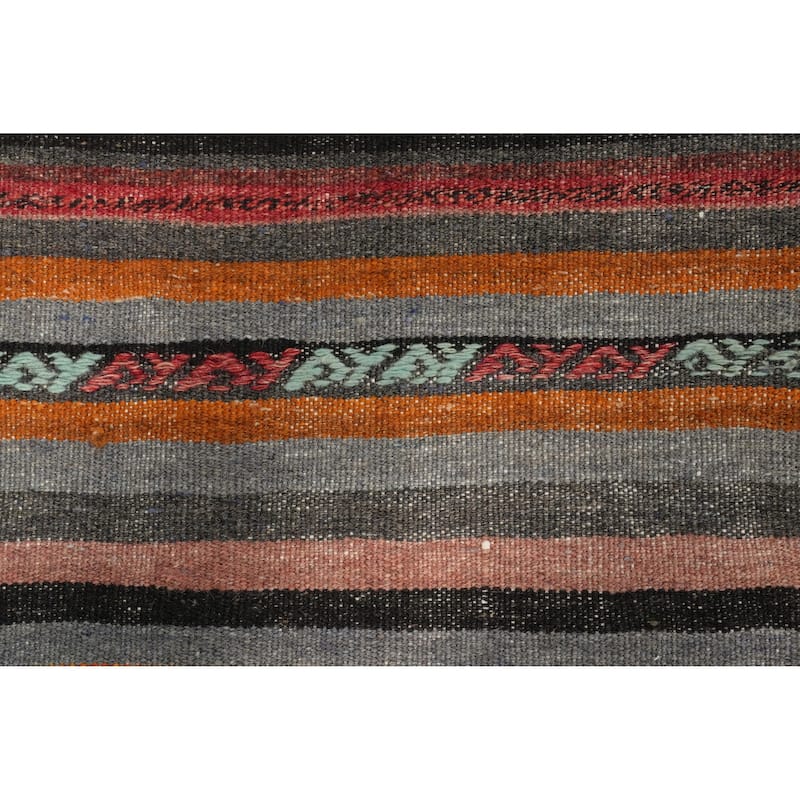 Hand Woven Oriental 100% Wool Carpet Southwestern Tribal Multi-Colored Kilim Area Rug - 9' 9'' X 6' 4''