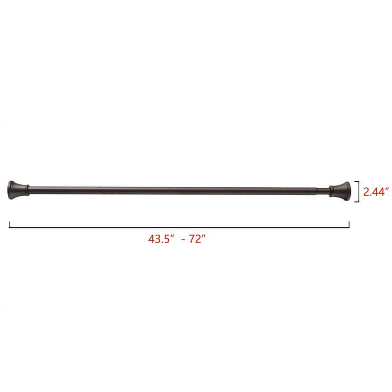 Utopia Alley Adjustable 72-Inch Rust-Proof Aluminum Shower Curtain Tension Rod - Included PEVA Shower liner and shower hooks
