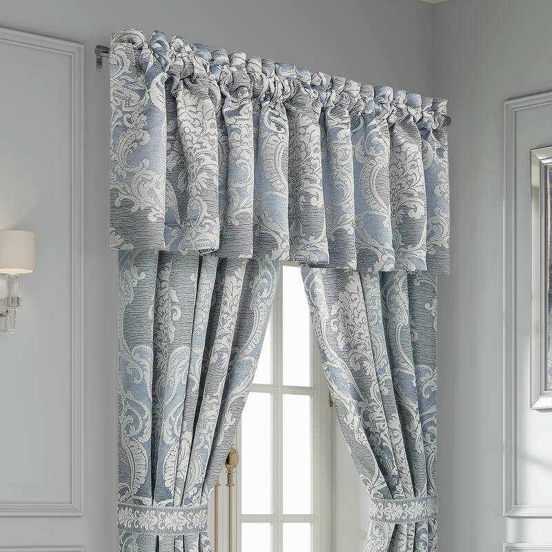 Queensbury Steel Blue Window Straight Valance - Steel Blue