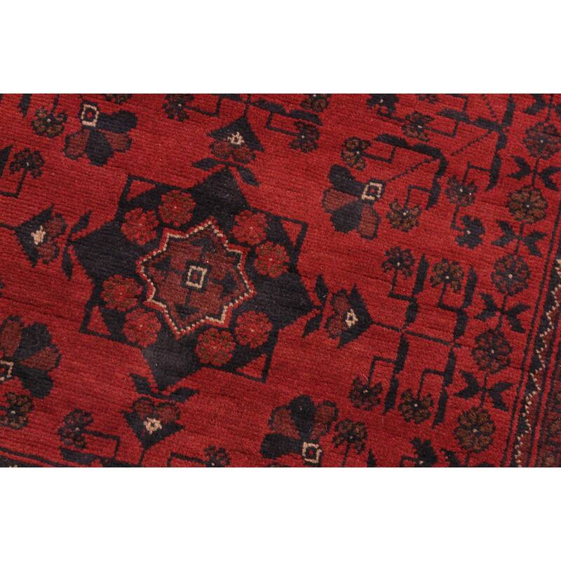 Tribal Biljik Khal Mohammadi Colson Red/Black Rug - 5'9'' x 7'8''