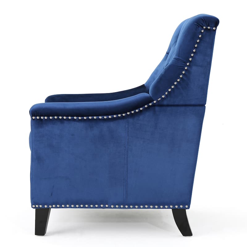 Jaclyn Velvet Club Chair by Christopher Knight Home