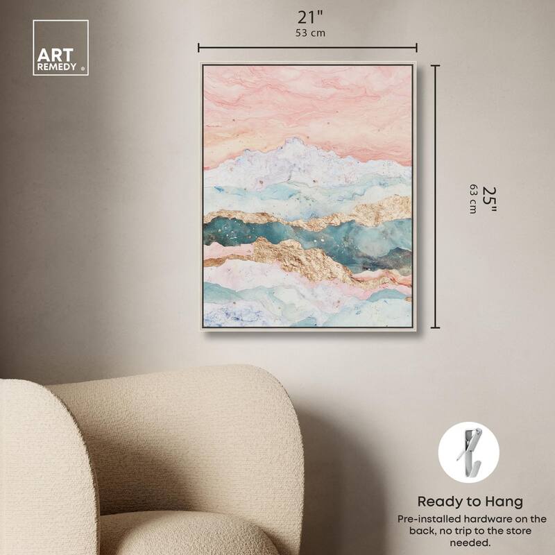 Rose Quartz Ridge Canvas by Art Remedy