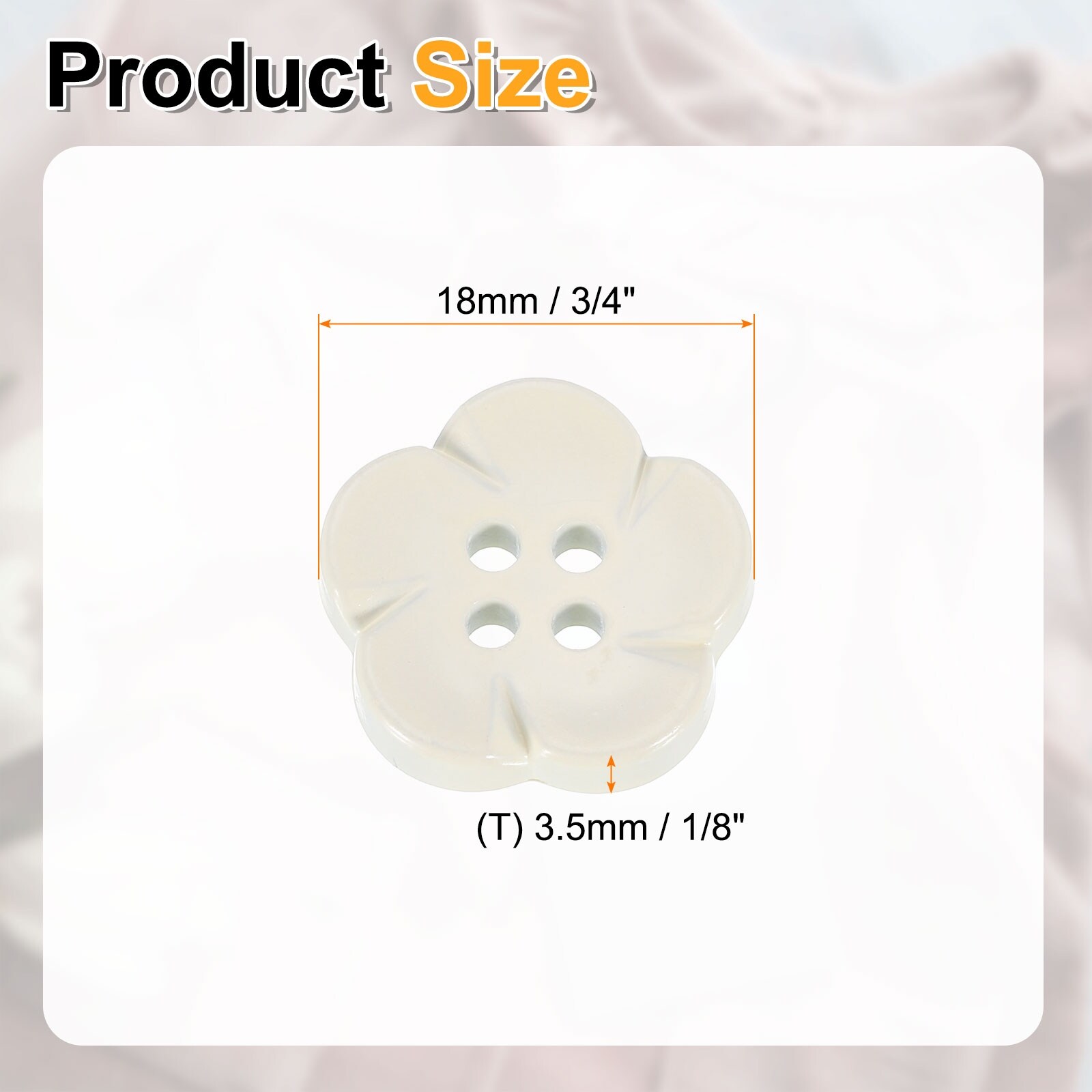 Flower Buttons Resin Sewing Decorative Buttons for Clothes