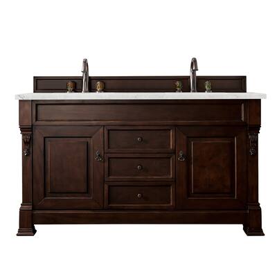 James Martin Vanities Brookfield 60" Double Vanity, Burnished Mahogany