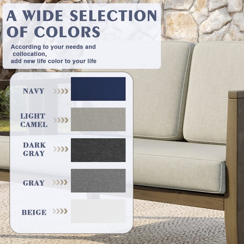 Teak Wood Weatherproof Outdoor Loveseat