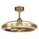 preview thumbnail 5 of 12, 27" Modern Gold ABS 3-blade Fandelier Bladeless Ceiling Fan with Light and Remote