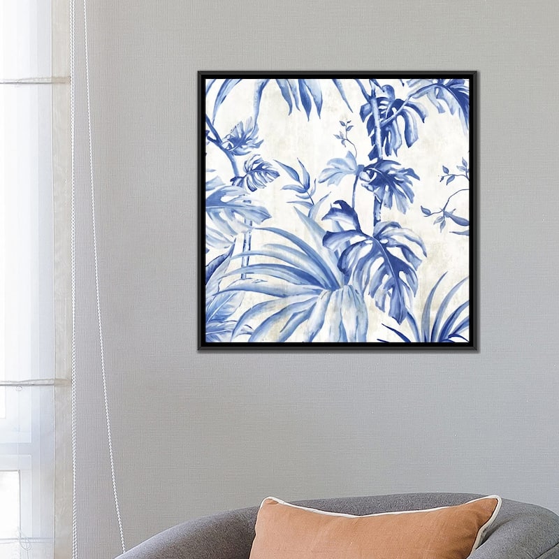 iCanvas "Palms Toile II " by Eva Watts Framed Canvas Print