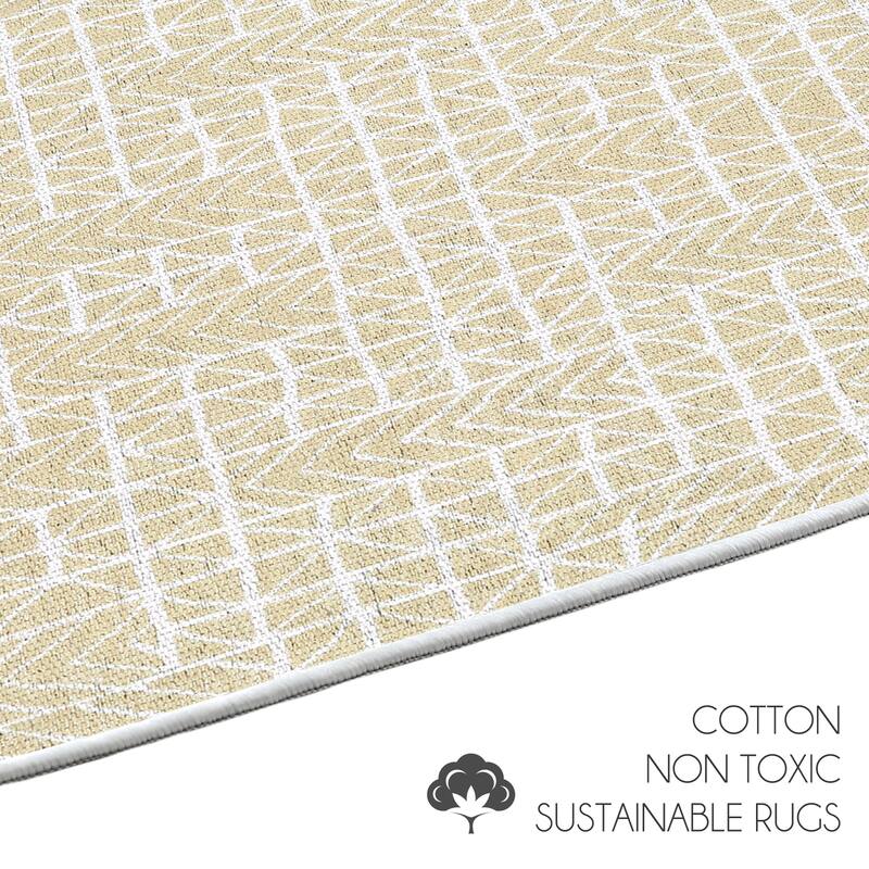 Sussexhome Heavy Duty Ultra Thin Non Slip Washable Cotton Indoor Rug - 2' x 3'