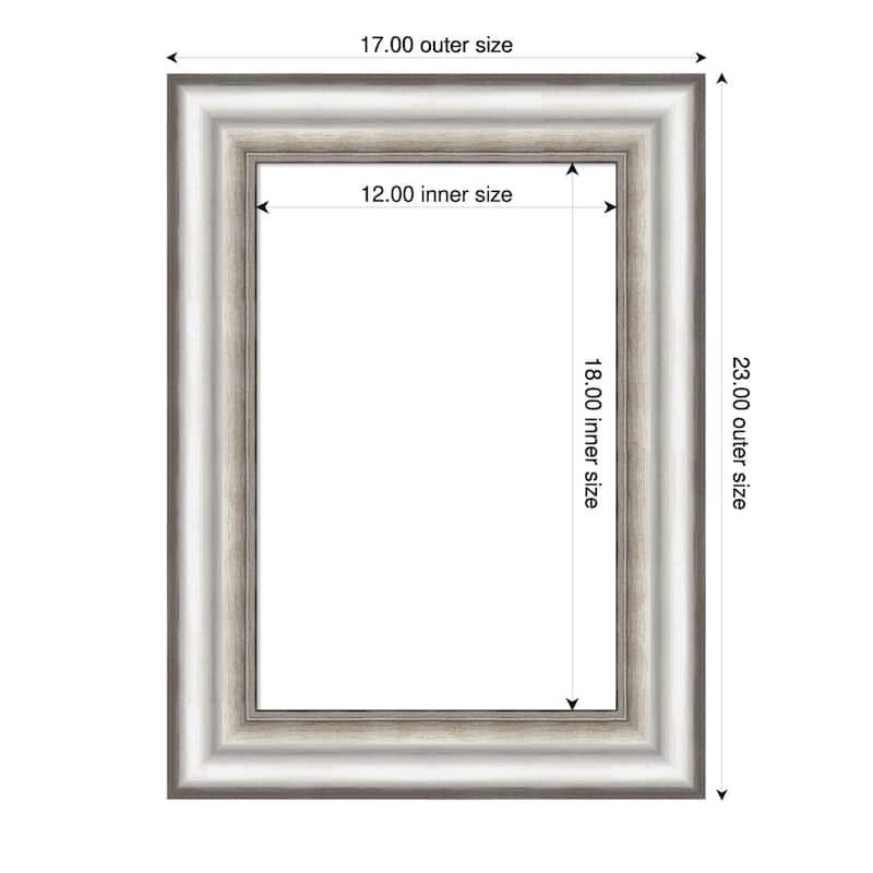 Amanti Art Salon Silver Framed Dry Erase Magnetic Board - 17 x 23 in
