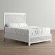 preview thumbnail 1 of 7, Furniture of America Loris Modern White Kids Panel Bed with Faux Marble Headboard