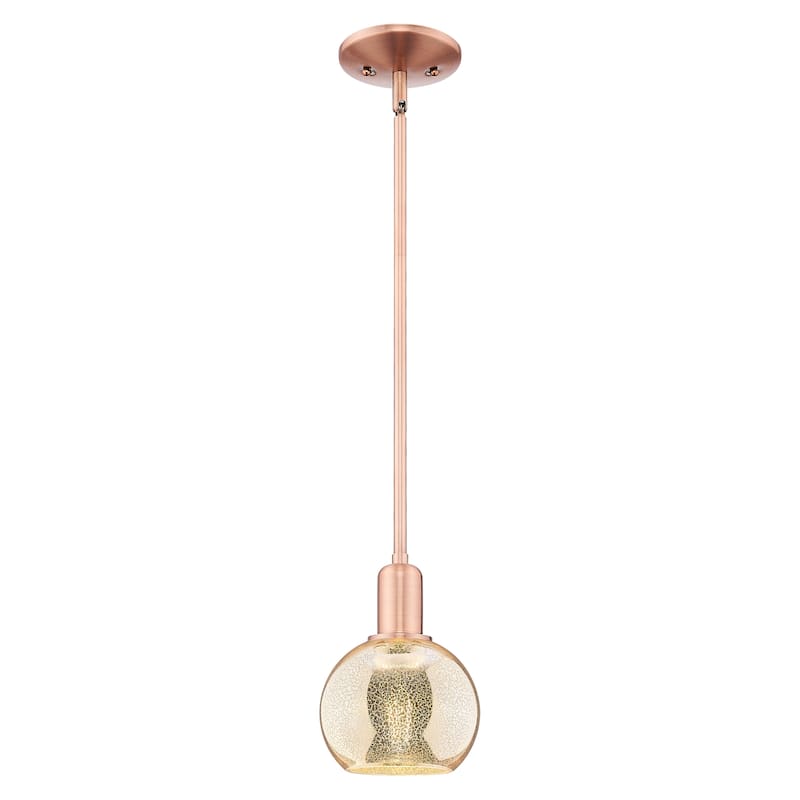 Innovations Lighting Endless Possibilities Arcadia - Athens - 1 Light 6" Stem Hung Mini Pendant - Mercury/Antique Copper