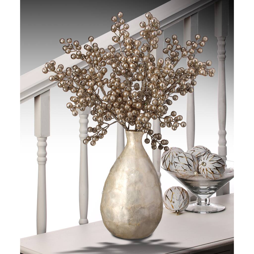 24" Glittered Cluster Berry Spike