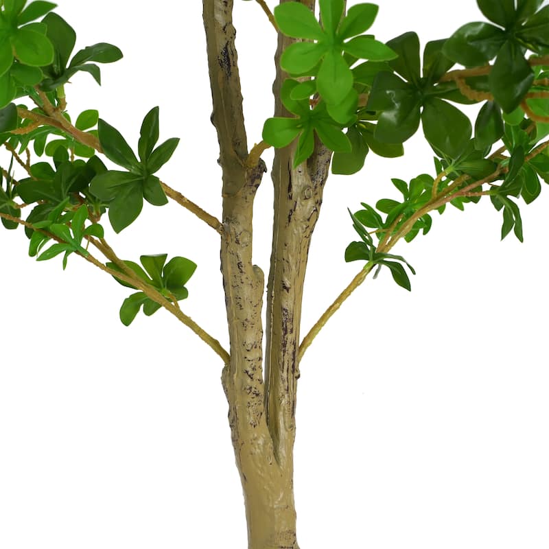 76" Artificial Enkianthus Tree with Black Plastic Pot