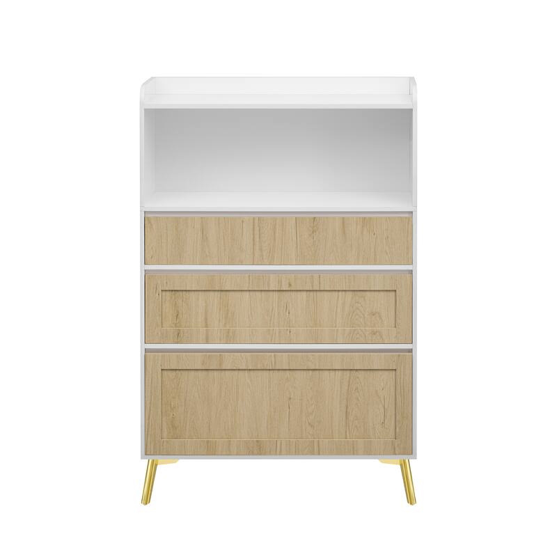 Modern Design Three Drawer Storage Cabinet,Bedroom Clothes Storage Can Be Used in Dining Room, Kitchen, Bedroom.