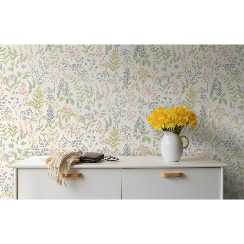 Floral Sprig Non-pasted Wallpaper – 396in x 20.8in