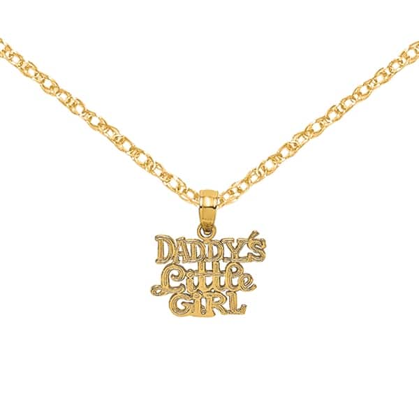 Jewelry Adviser Charms 14k Daddys Little Girl Charm Jewelry Adviser Charms 14k Daddys Little Girl Charm