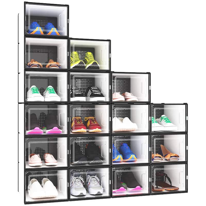 Plastic Shoe Storage Box Set