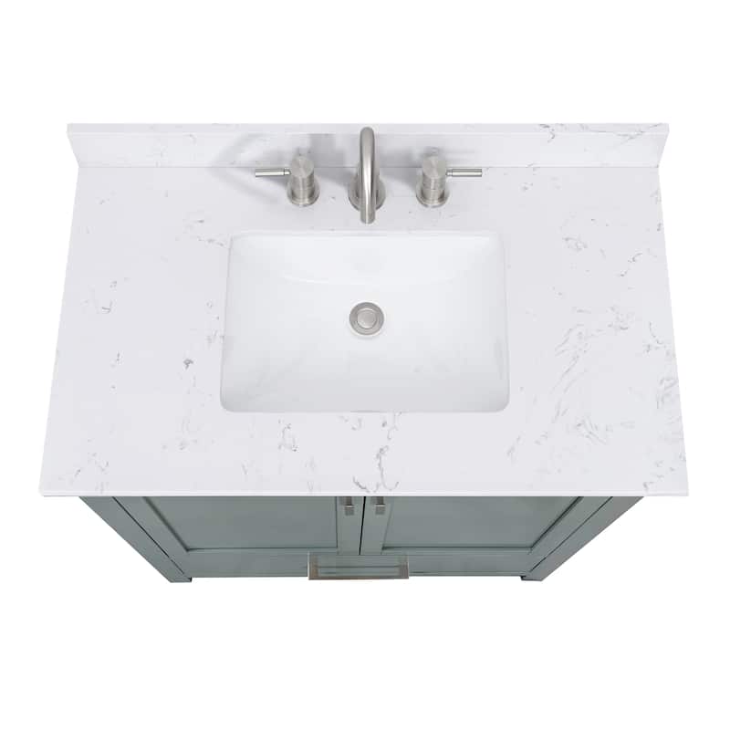 Avanity Modero 36 in. Single Sink Bathroom Vanity with Engineered Stone Top - 37"W x 22"D x 35"H