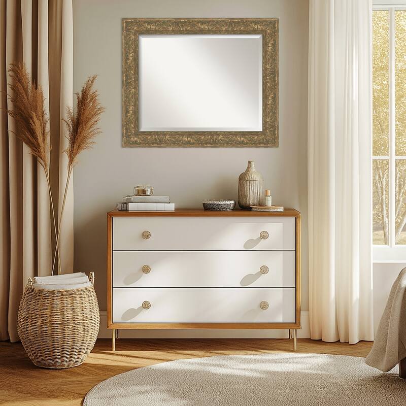 Luxe Beveled Framed Wall Mirror