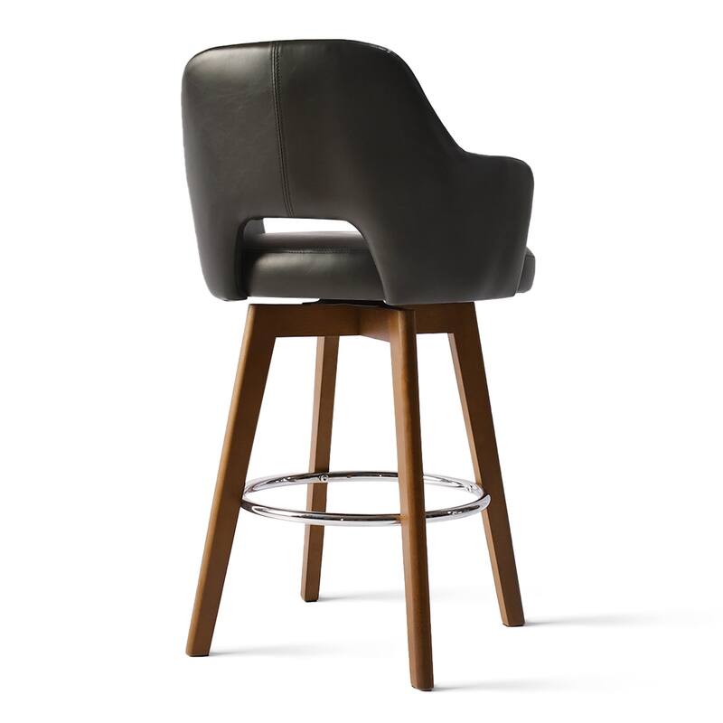 Faux Leather Swivel Contemporary Upholstered Counter Height Stools 1PK
