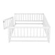 preview thumbnail 21 of 89, Montessori Floor Bed with Fence & Door, Toddler Wood Bed Frame for Kids