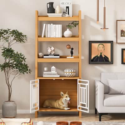 Furniture Style Dog Crate Ladder Bookcase Pet Friendly Furniture