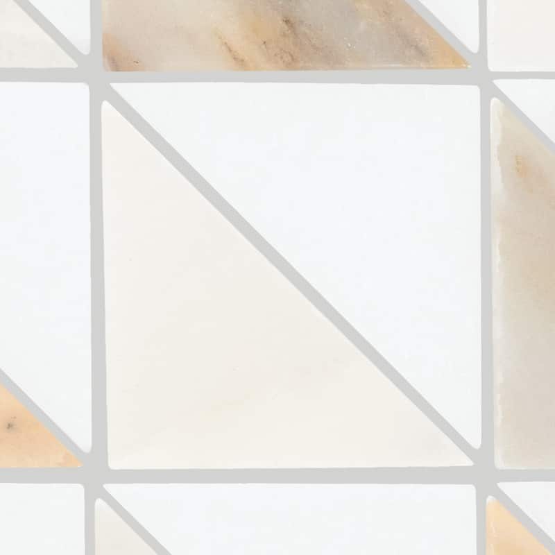 Daltile Gamma Natural Stone Triangle Wall and Floor Mosaic Tile (Set of 10)
