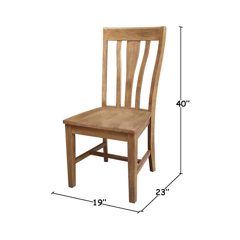 Set of Two Solid Wood Weston Dining Chairs