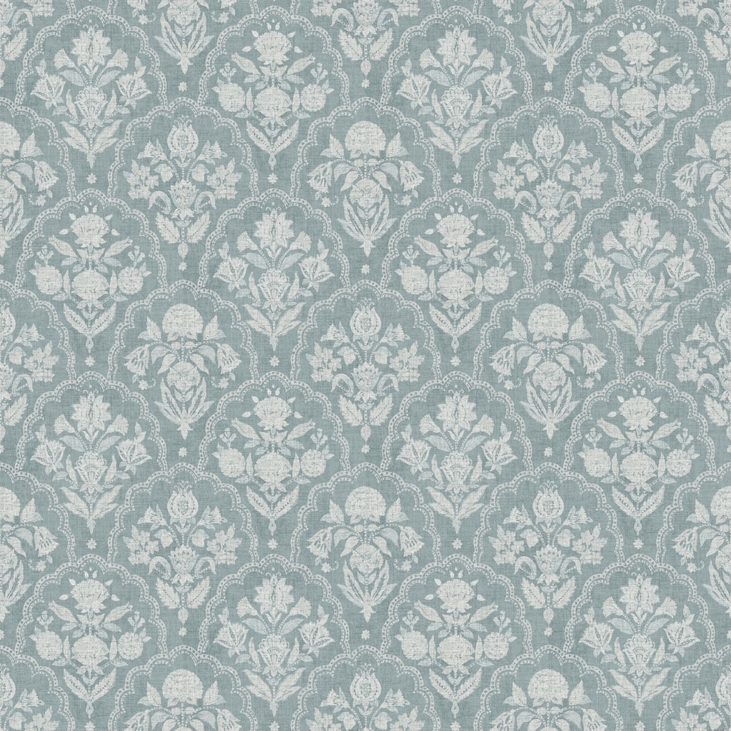 Frances Blue Fishscale Wallpaper