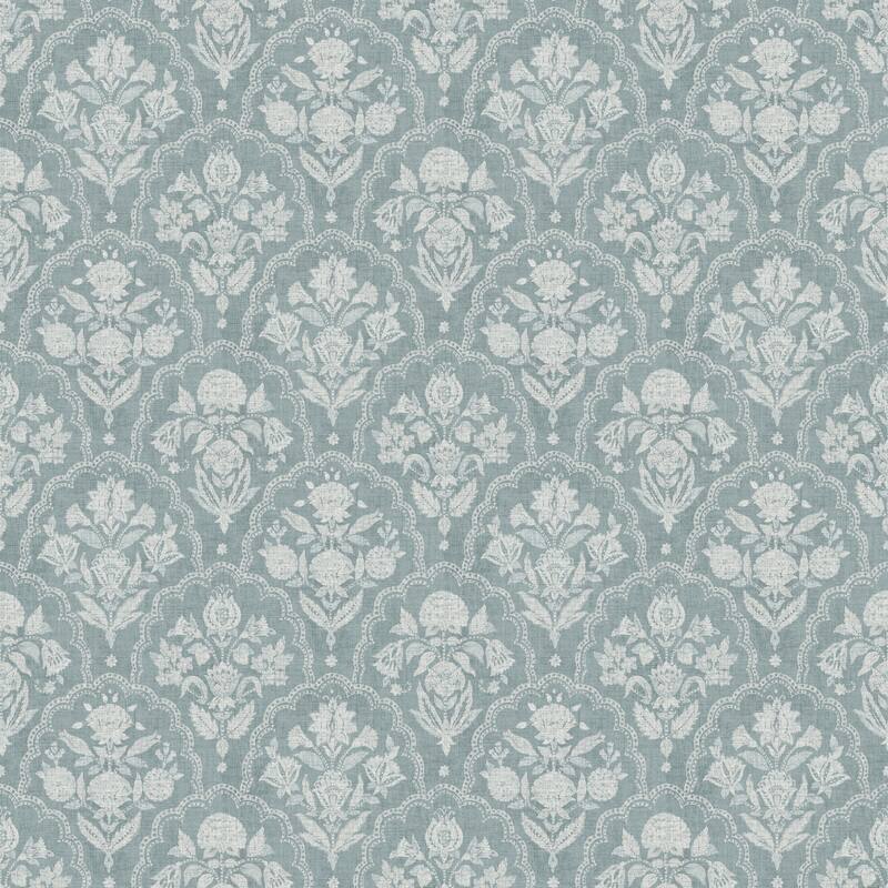 Frances Blue Fishscale Wallpaper