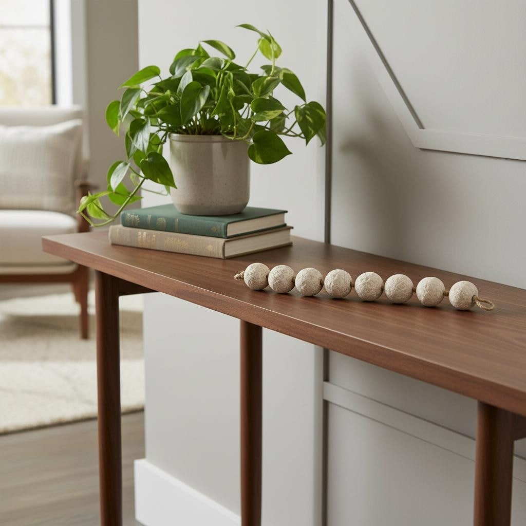 HomeRoots 3" Beige Paper Sphere Tabletop Sculpture - 40.00 in. x 2.50 in. x 2.50 in.