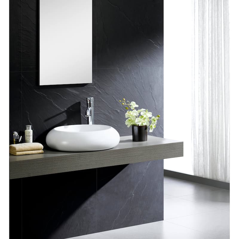 Fine Fixtures Stylish Vitreous-China White Vessel Sink
