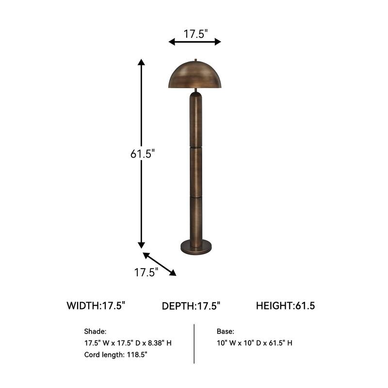 Signature Design by Ashley Wendfield Brown Floor Lamp - 17" W x 17" D x 61" H