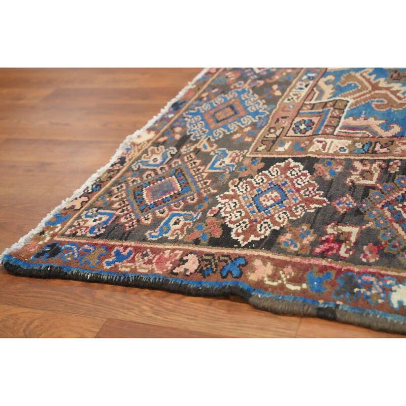 Hand Knotted Oriental 100% Wool Carpet Traditional Medallion Oranges & Rust Heriz Area Rug - 13' 7'' X 9' 4''