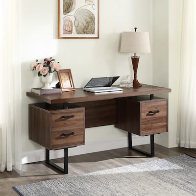 Home Office Computer Desk with Drawers 59 inch