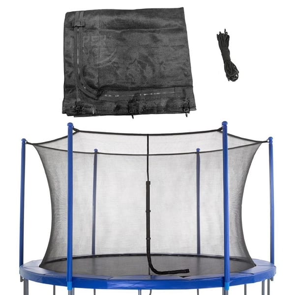 slide 2 of 5, Machrus Upper Bounce Trampoline Safety Enclosure Net, For 16' Round Frame, Using 6 Poles (or 3 Arches) - Net Only