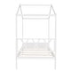 preview thumbnail 7 of 7, White Twin Size Wood House Bed w/ Storage Space Platform Bed Frame for Kids,Teens,Girls,Boys No Box Spring Needed, Easy Assembly