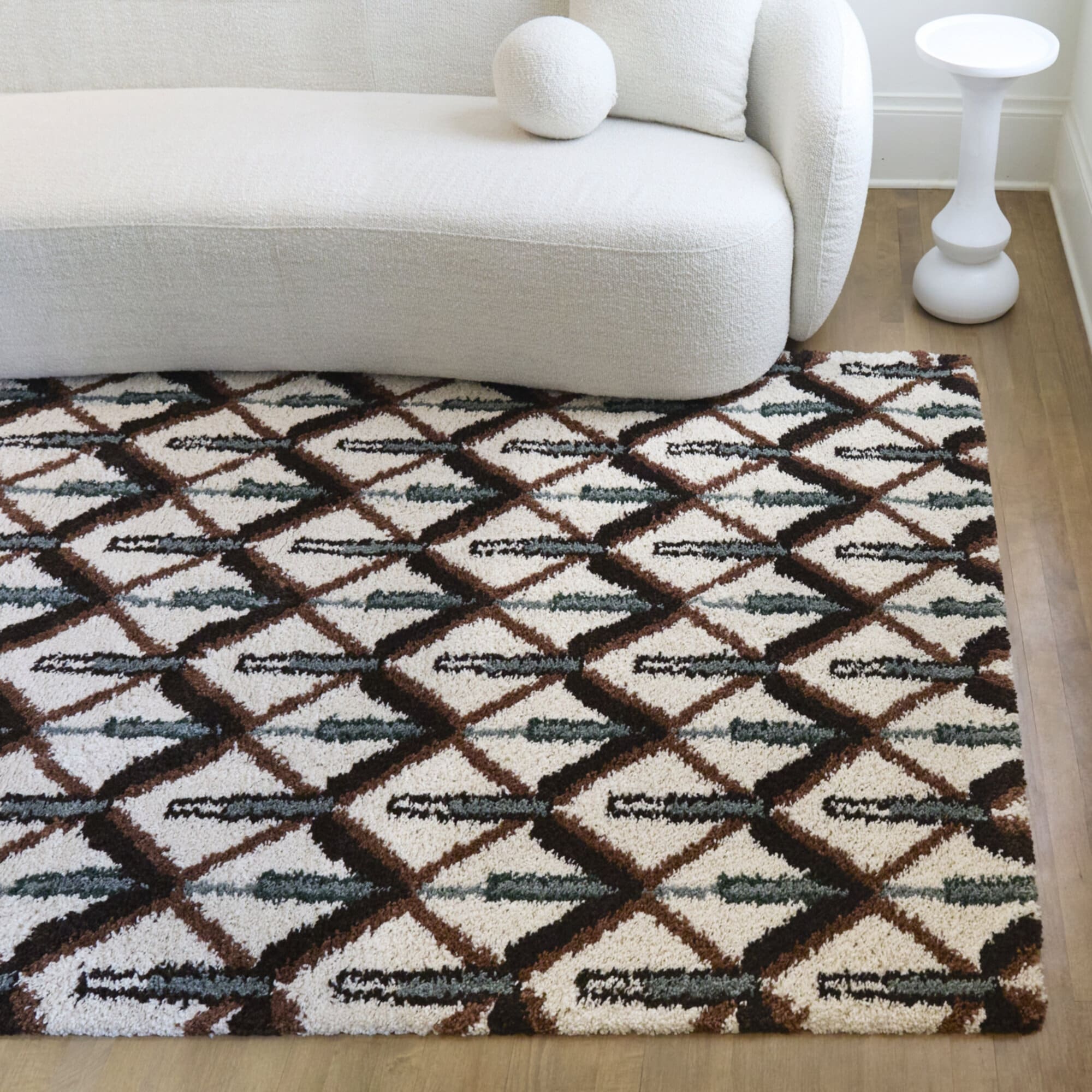 Behring Transitional Trellis Area Rug