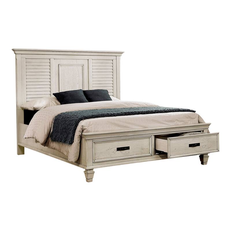 Capistrano Antique White 2-piece Storage Bedroom Set with Chest