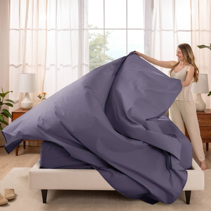 Bare Home Organic Cotton Sheet Set - Crisp Percale Weave