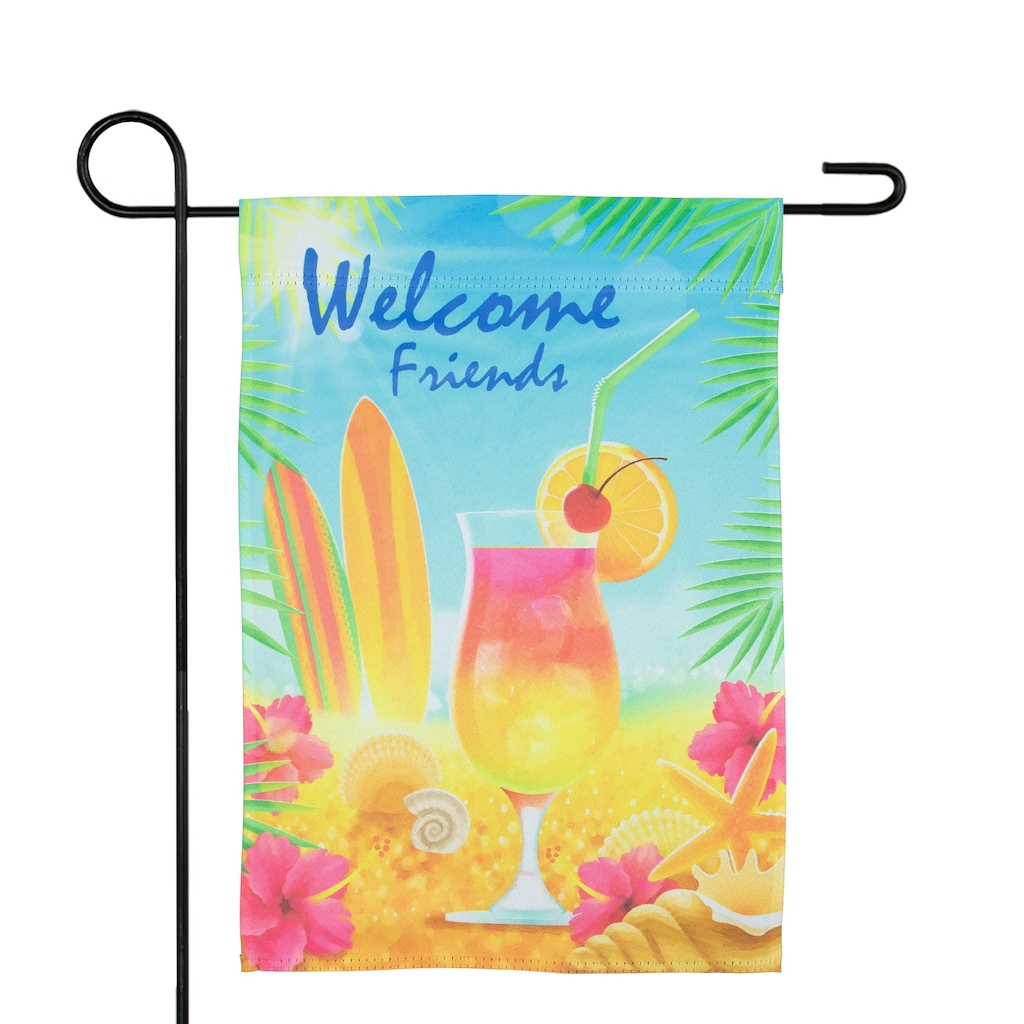 Tropical Beach Outdoor Garden Flag 12.5" x 18"