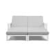 preview thumbnail 56 of 62, Benton Modern Aluminum Lounge Outdoor Double Chaise with Cushion - N/A