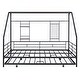 preview thumbnail 51 of 78, Metal House Bed with Trundle, Twin/Full Size Daybed Playhouse Bed with Bulit-in Storage Shelves and Metal Grid for Kids Teens