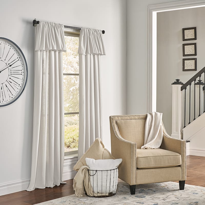 Mercantile Farmhouse Drop Cloth Curtain Panel