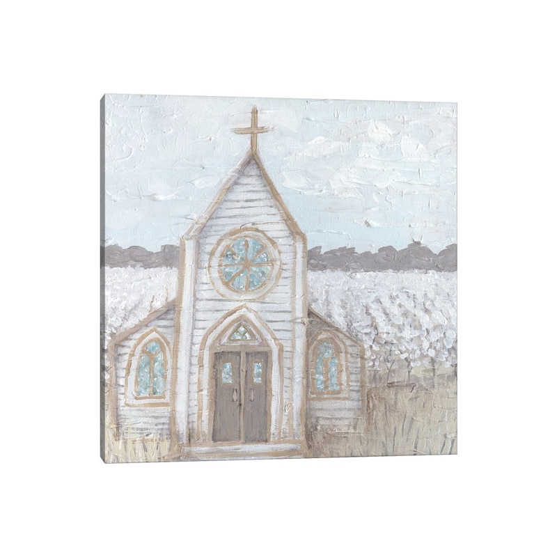 iCanvas "Farm Sketch Church" by Kathleen Bryan Canvas Print