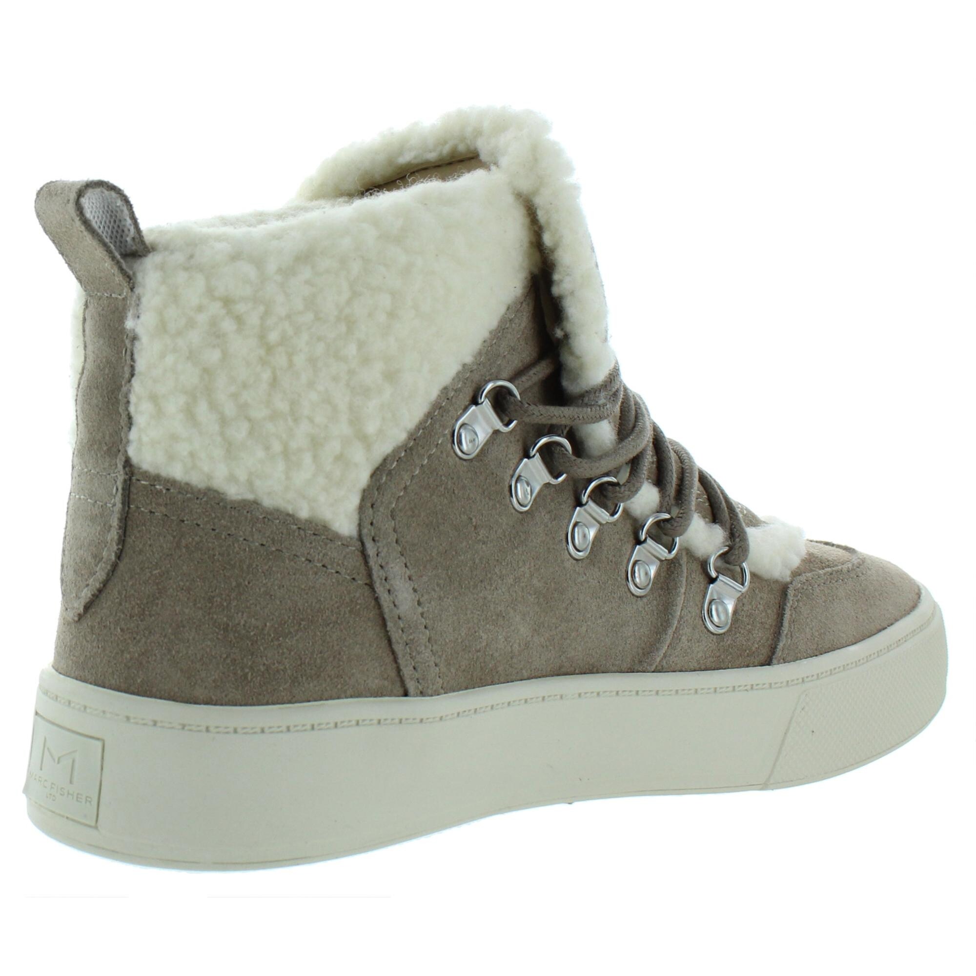 Marc fisher faux fur trim suede booties Clearance