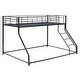 preview thumbnail 4 of 10, Twin XL Over Queen Metal Bunk Bed, Black