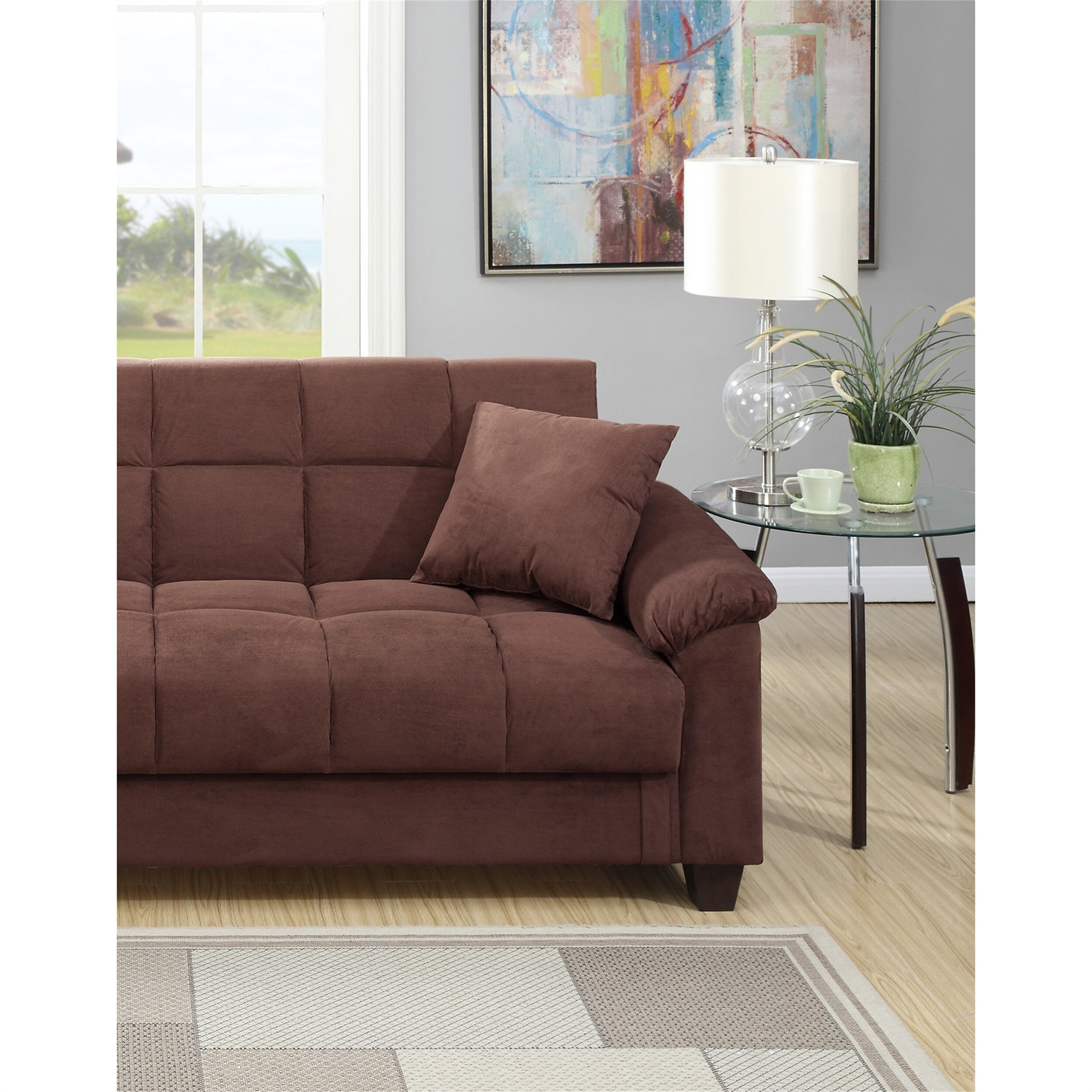 Microfiber shop futon sofa