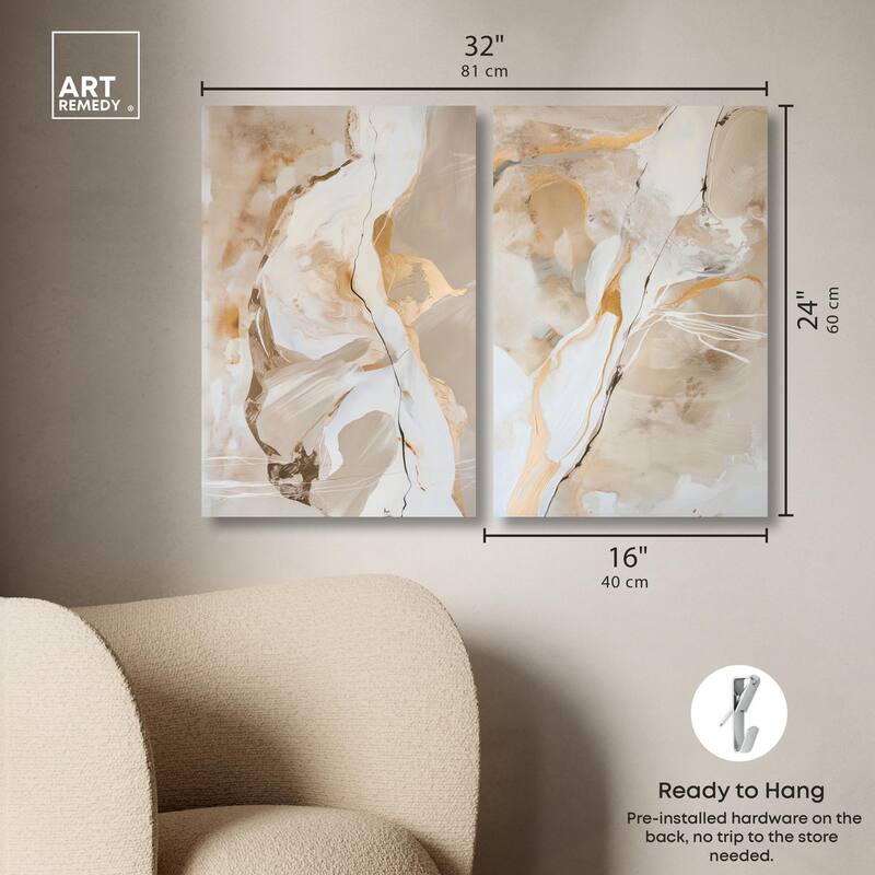 Mystic Reviere Set Canvas Set of 2 by Art Remedy, Gallery Wrapped